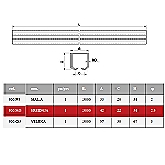 VODILICA ZA KLIZNA VRATA - 3 M (šina)