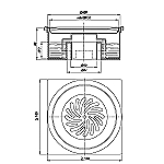 SLIVNIK SA OKOMITIM SIFONOM - inox