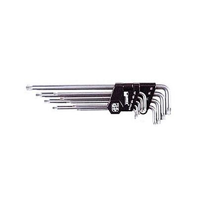 KLJUČ TORX - dugi - s rupom - 9 kom