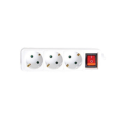 KABEL PRODUŽNI - 3 PRIKLJUČKA S PREKIDAČEM - META ELECTRIC