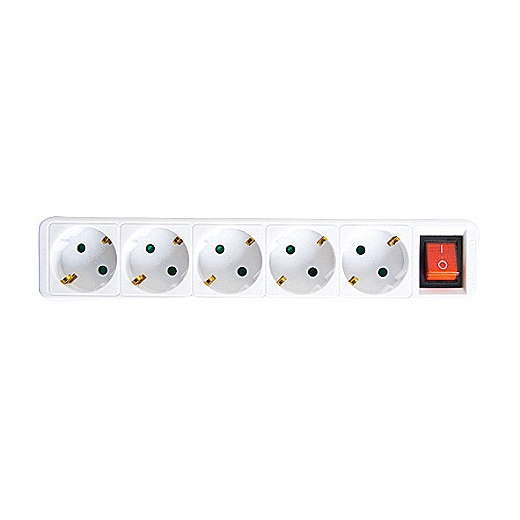 KABEL PRODUŽNI - 5 PRIKLJUČKA S PREKIDAČEM - META ELECTRIC