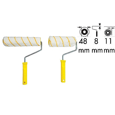 VALJAK POLYACRIL ŽUTA CRTA - PVC DRŠKA - META