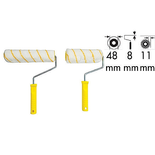VALJAK POLYACRIL ŽUTA CRTA - PVC DRŠKA - META