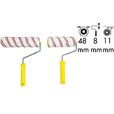 VALJAK POLYACRIL CRVENA CRTA - PVC DRŠKA - META