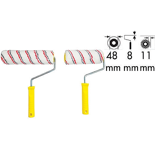VALJAK POLYACRIL CRVENA CRTA - PVC DRŠKA - META